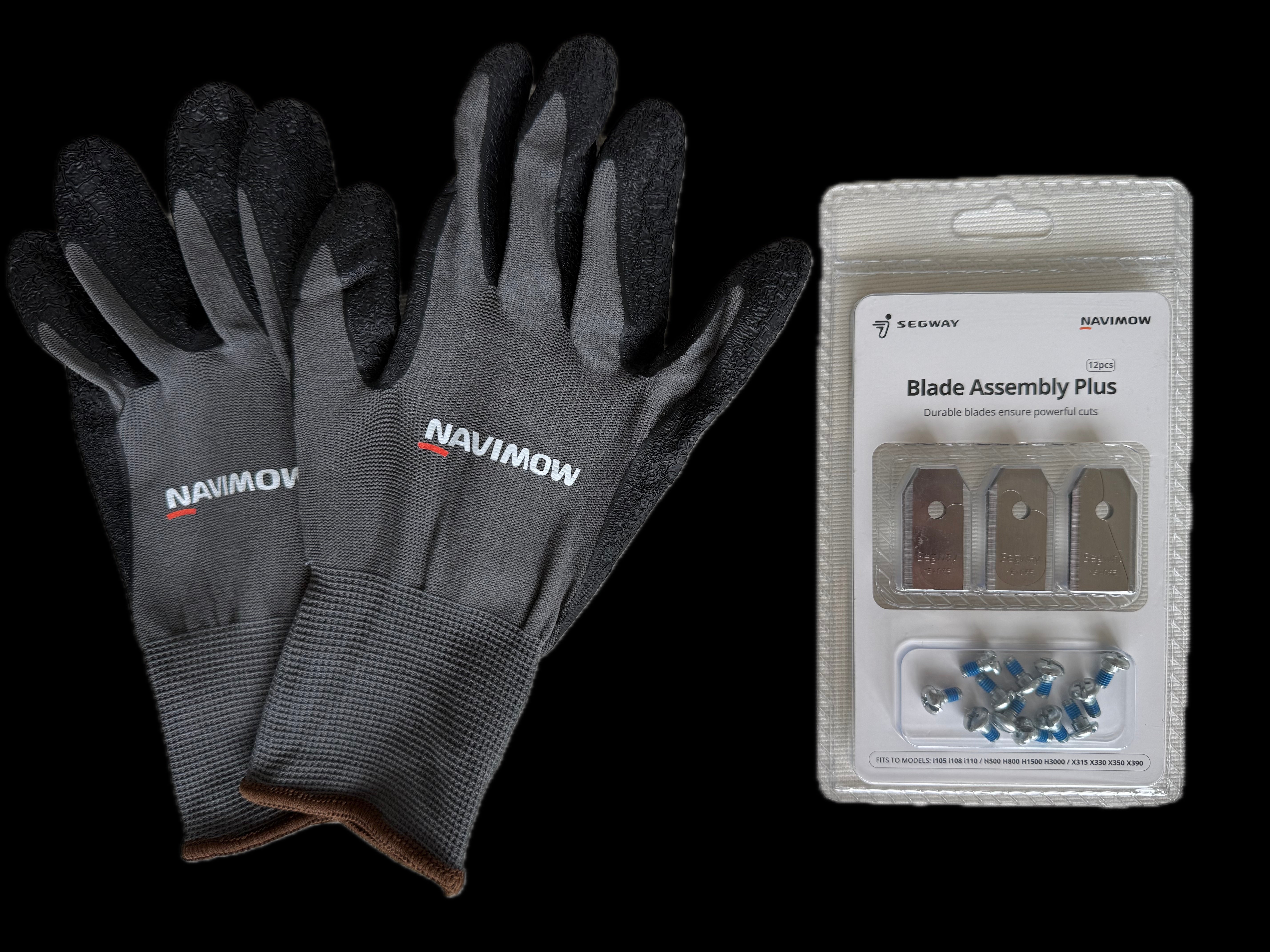 Blades Assembly Plus (Heavy Duty) & Screws plus Navimow Gloves bundle